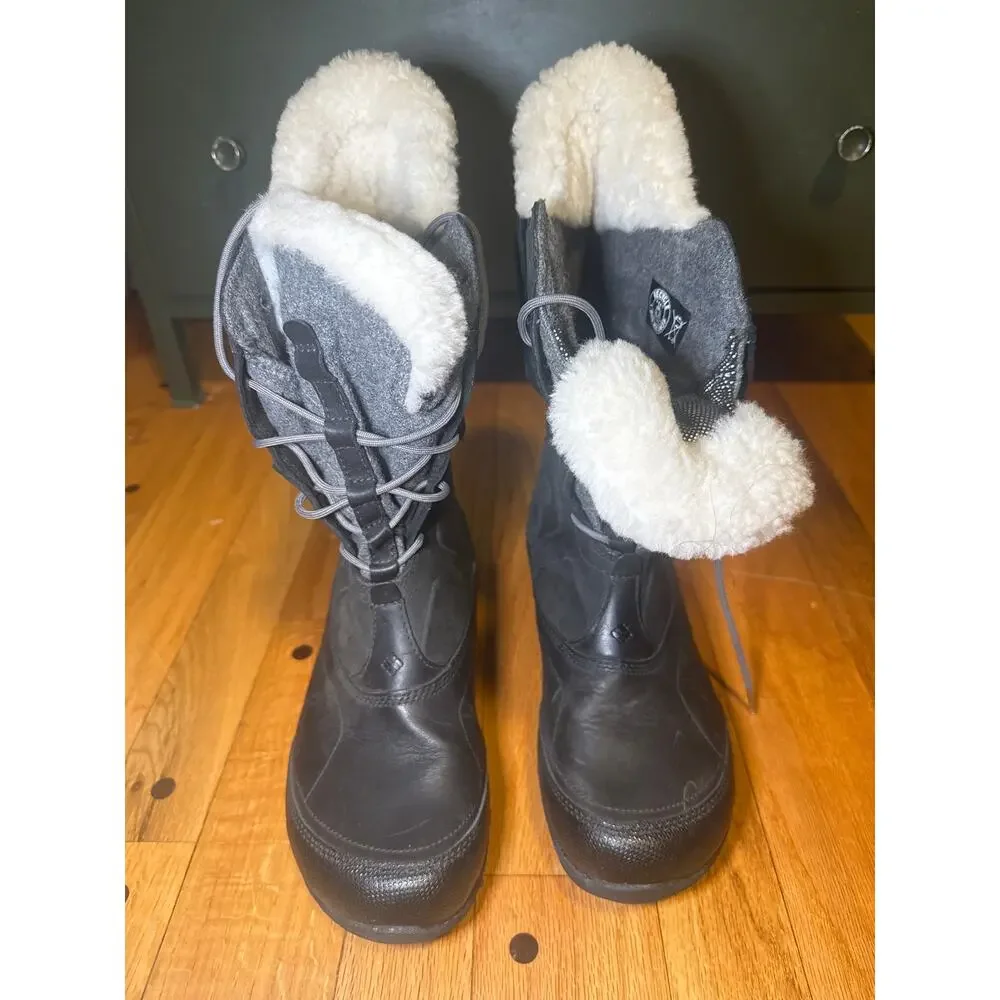Columbia BL1467 Winter Snow Boots Womens 8 Black Waterproof Faux Fur Lined